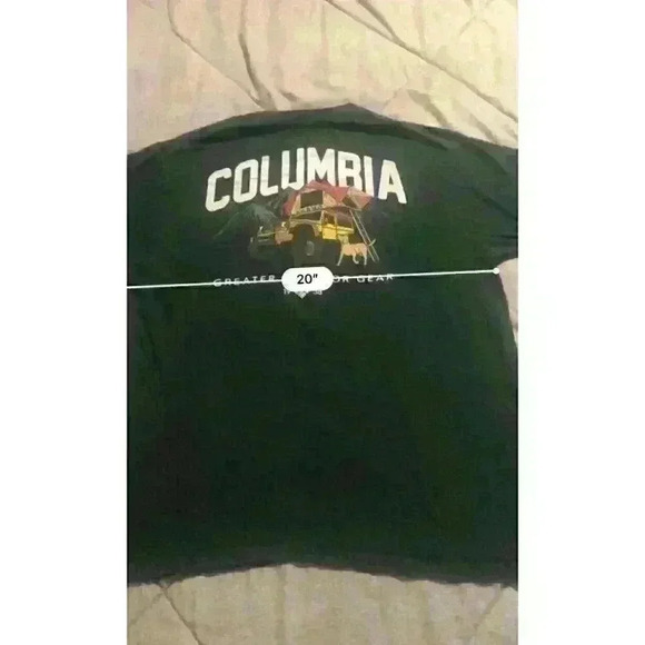 Columbia Sportswear Shirt Large Green Mens Greater Outdoor Gear Tee - Picture 4 of 5